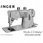 Singer 328 Style-O-Matic Sewing Machine Instruction Manual - User Manual - Complete User Guide - Eng