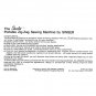Singer 495 Starlet Instruction Manual - User Manual - Complete User Guide - English