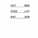 Singer 247 - 966 - 3102 - L47 - 547 - 876 Sewing Machine Instruction Manual - User Manual - Complete