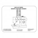 Singer HD102 - HD105 - HD110 - CG-500 - CG-550 Parts Manual English
