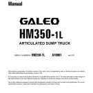 Komatsu HM350-1L GALEO Articulated Dump Truck Shop Manual - Workshop Manual - Service Manual - Engli