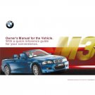 BMW 3 Series M3 E46 Convertible 2000-2006 Owners Manual - English