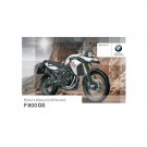 BMW F 800 GS Usa Model 2012 Riders Manual - Owners Manual - English