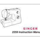 Singer 2259 Sewing Machine Instruction Manual - User Manual - Complete User Guide - English