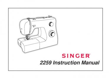Singer 2259 Sewing Machine Instruction Manual - User Manual - Complete User Guide - English