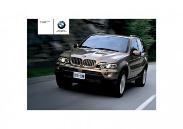 BMW X5 E53 3.0i-4.4i-4.8is 2000-2006 Owners Manual - English