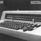 IBM SelectricIII Typewriter Instruction Manual - User Manual - Complete User Guide