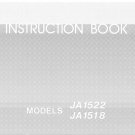 Janome JA1518 - JA1522 Sewing Machine Instruction Manual - User Manual - Complete User Guide
