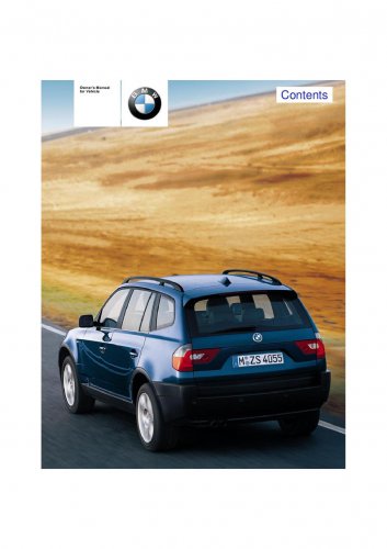 BMW X3 2.5i-3.0i E83 2003-2010 Owners Manual - English