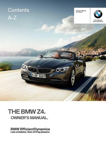 BMW Z4 E89 2009-2016 Owners Manual - English