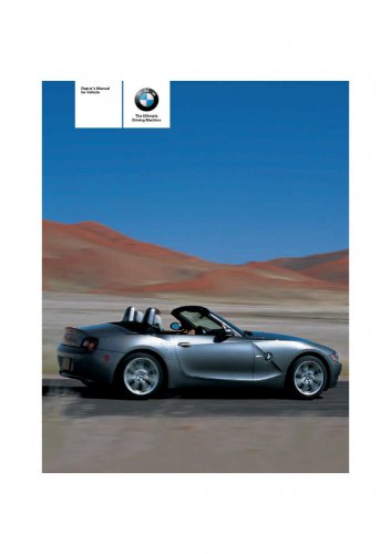 BMW Z4 E85 - E86 2.5i-3.0i 2003-2008 Owners Manual - English