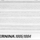 Bernina 1004 - 1005 Sewing Machine Instruction Manual - User Manual - Complete User Guide - English