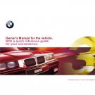 BMW 3 Series 318 - 323 - 328 E36 1990-2000 Owners Manual - English