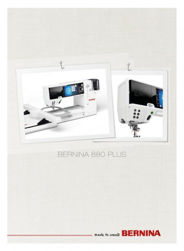 Bernina 880 PLUS Sewing Machine Instruction Manual - User Manual - Complete User Guide - English