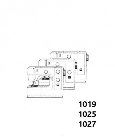 Singer 1019 - 1025 - 1027 Sewing Machine Instruction Manual - User Manual - Complete User Guide - En
