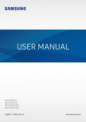 Samsung Galaxy M13 5G Owners Manual - User Manual - Instruction Manual - English