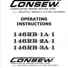 CONSEW 146RB-1A-2A-3A Sewing Machine Instruction Manual - User Manual - Complete User Guide - Englis
