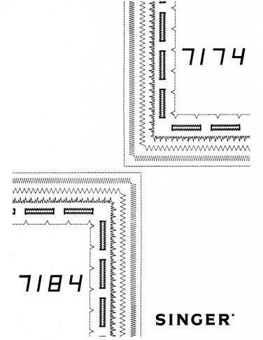 Singer 7174 - 7184 Sewing Machine Instruction Manual - User Manual - Complete User Guide - English