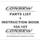 CONSEW 104-10T Sewing Machine Instruction Manual - User Manual - Complete User Guide - English