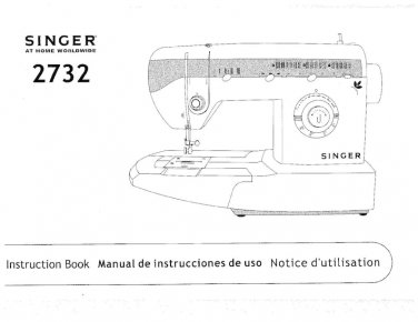 Singer 2732 Sewing Machine Instruction Manual - User Manual - Complete User Guide - English - French