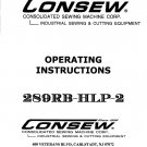 CONSEW 289RB-HLP-2 Sewing Machine Instruction Manual - User Manual - Complete User Guide - English