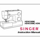 Singer HD6330M - HD6335M - HD6380 Sewing Machine Instruction Manual - User Manual - Complete User Gu