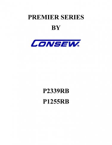 CONSEW PREMIER P2339RB-P1255RB Sewing Machine Instruction Manual - User Manual - Complete User Guide