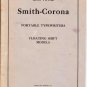 Smith Corona Floating Shift 1949 Typewriter Instruction Manual - User Manual - Complete User Guide