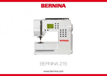 BERNINA 215 Simply Red Sewing Machine Instruction Manual - User Manual - Complete User Guide - Engli
