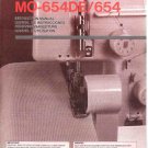 Juki MO654-MO654DE Sewing Machine Instruction Manual - User Manual - Complete User Guide