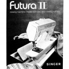 Singer 920 Futura II Sewing Machine Instruction Manual - User Manual - Complete User Guide - English