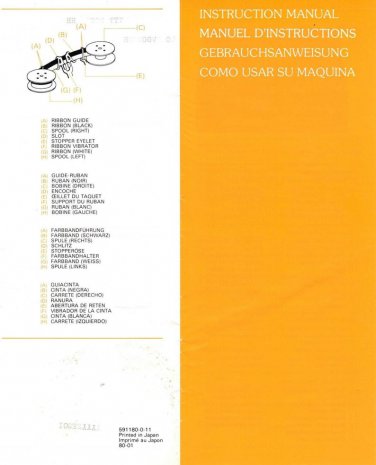 Brother Charger 11 Typewriter Instruction Manual - User Manual - Complete User Guide