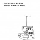 Bernette 43 - 43D Sewing Machine Instruction Manual - User Manual - Complete User Guide - English