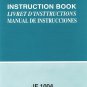 Janome JF 1004 Sewing Machine Instruction Manual - User Manual - Complete User Guide