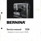 Bernina 1230 Sewing Machine Service Manual - Workshop Manual - English