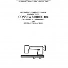 CONSEW 104 Sewing Machine Instruction Manual - User Manual - Complete User Guide - English