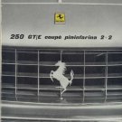 Ferrari 250 Gt Gte Pininfarina 2+2 Coupe Owners Manual - Instructions - English