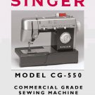 Singer CG-550 Commercial Grade Sewing Machine Workbook - English