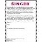 Singer CG-550 Commercial Grade Sewing Machine Workbook - English