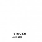 Singer 4325 - 4500 Sewing Machine Instruction Manual - User Manual - Complete User Guide - English -