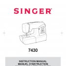 Singer 7430 Sewing Machine Instruction Manual - User Manual - Complete User Guide - English - French