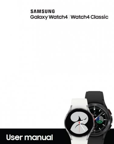 Samsung Galaxy Watch 4 Watch 4 Classic SM-RM800 series User Manual Instruction Manual User Guide Eng