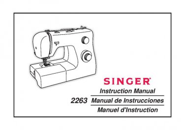 Singer 2263 SIMPLE Sewing Machine Instruction Manual - User Manual - Complete User Guide - English -