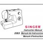 Singer 2263 SIMPLE Sewing Machine Instruction Manual - User Manual - Complete User Guide - English -