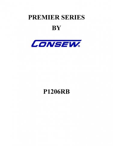 CONSEW PREMIER P1206RB Sewing Machine Instruction Manual - User Manual - Complete User Guide - Engli