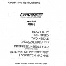 CONSEW 328RB Sewing Machine Instruction Manual - User Manual - Complete User Guide - English