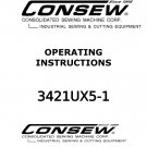 CONSEW 3421UX5-1 Series Sewing Machine Instruction Manual - User Manual - Complete User Guide - Engl