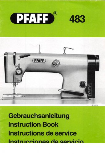 Pfaff 483 Sewing Machine Instruction Manual - User Manual - Complete User Guide - English