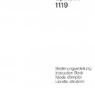 Pfaff tipmatic 1119 Sewing Machine Instruction Manual - User Manual - Complete User Guide - English