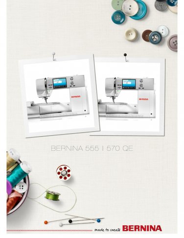 Bernina 555 - 570 QE   Sewing Machine Instruction Manual - User Manual - Complete User Guide - Engli